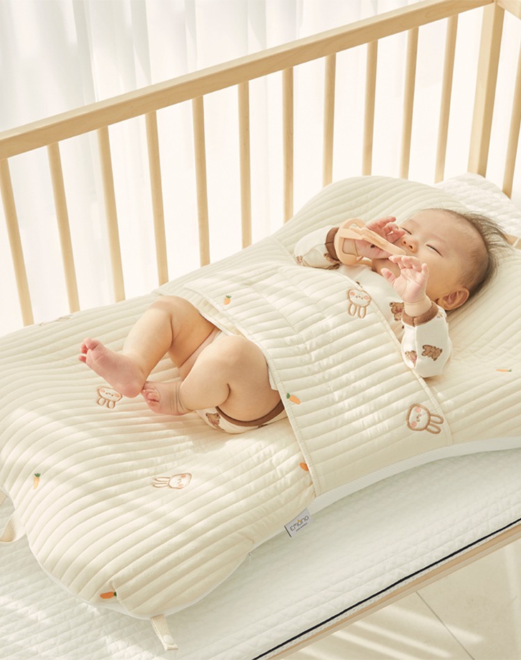 이몽 듀얼 휴대용 신생아 아기 침대(커버분리형 뒤집기 방지 100수 면 모달)